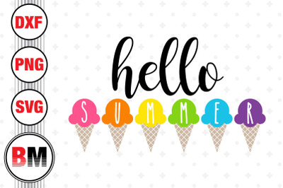 Hello Summer SVG, PNG, DXF Files