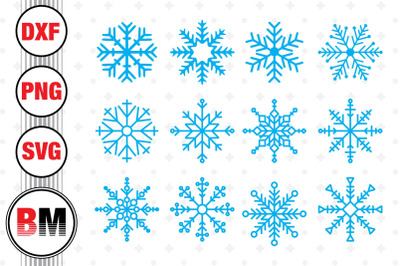 Snowflake SVG, PNG, DXF Files