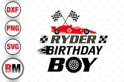 Birthday Boy Racing  SVG&2C; PNG&2C; DXF Files