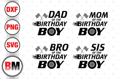 Birthday Boy Family Racing SVG, PNG, DXF Files