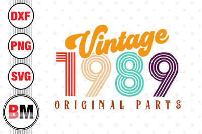 Vintage 1989 SVG, PNG, DXF Files