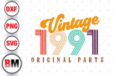 Vintage 1991 SVG, PNG, DXF Files