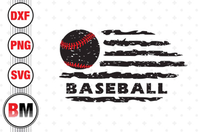 Baseball American Flag SVG&2C; PNG&2C; DXF Files