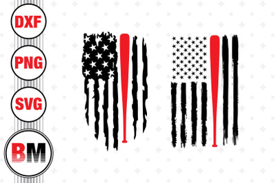 Baseball American Flag SVG, PNG, DXF Files