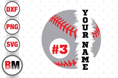 Baseball Custom Name SVG&2C; PNG&2C; DXF Files