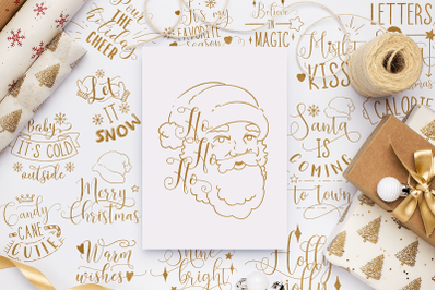 50 Christmas SVG Quotes with Decorations