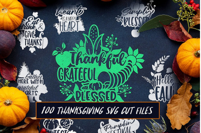 Thanksgiving &amp; Autumn SVG Quotes Bundle