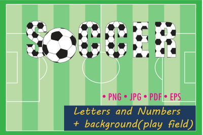Soccer alphabet, Sublimation designs, clip art