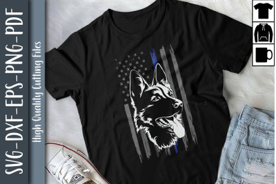 Blue Line German Shepherd Police Dog