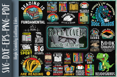 Book Lovers Bundle. 30 Designs.