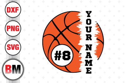 Basketball Custom Name SVG, PNG, DXF Files