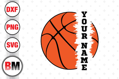 Basketball Custom Name SVG, PNG, DXF Files