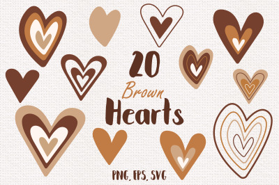 Black Lives Matter SVG Brown hearts clipart Boho clipart