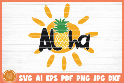 Aloha Summer Beach SVG Cut File