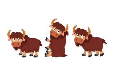 cute yak animal cartoon