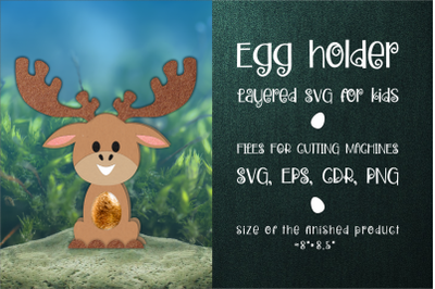 Moose Christmas Chocolate Egg Holder SVG