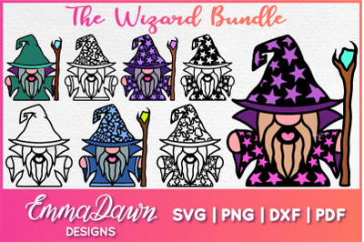 Wizard SVG Bundle | Gnome Zentangle Cut File Bundle