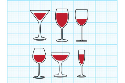 Wine glass collection