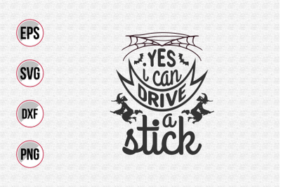 Yes i can drive a stick - vector.