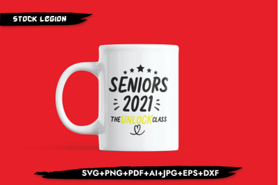 Seniors 2021 The Unlock Class Yellow SVG