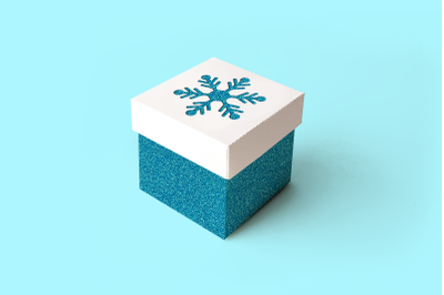 Snowflake Cube Box With Lid | SVG | PNG | DXF | EPS