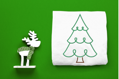 Whimsical Christmas Tree Outline | Embroidery