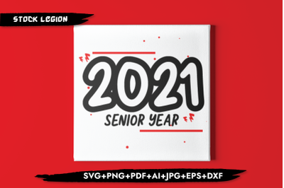 2021 Senior Year Red SVG