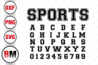 Sport Font SVG&2C; PNG&2C; DXF Files