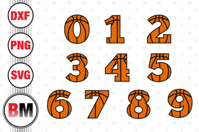 Basketball Numbers SVG, PNG, DXF Files