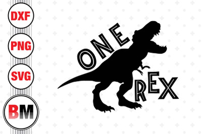One Birthday T Rex SVG, PNG, DXF Files