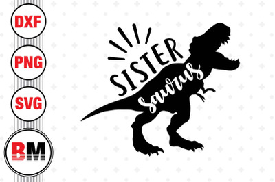 Sister Saurus SVG, PNG, DXF Files