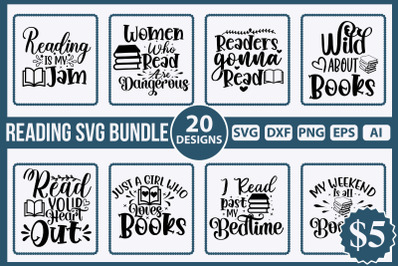 Reading Quotes SVG Bundle