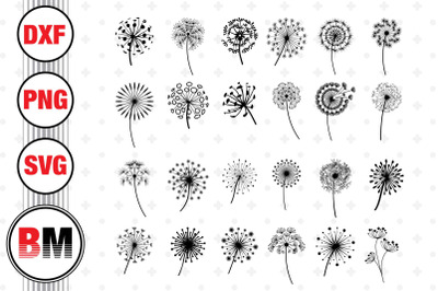 Dandelion SVG&2C; PNG&2C; DXF Files