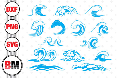 Wave SVG&2C; PNG&2C; DXF Files