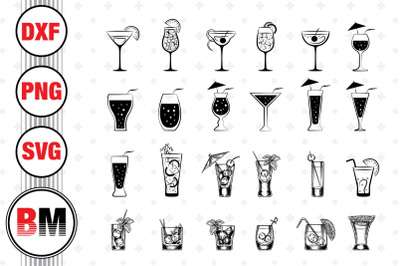 Cocktail SVG&2C; PNG&2C; DXF Files