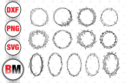 Circle Leaf SVG&2C; PNG&2C; DXF Files