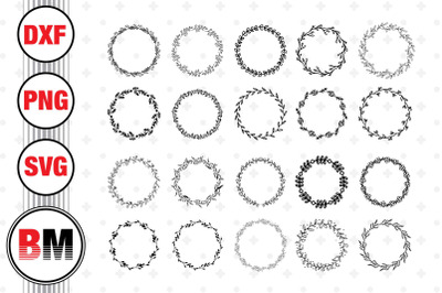 Circle Leaf SVG, PNG, DXF Files