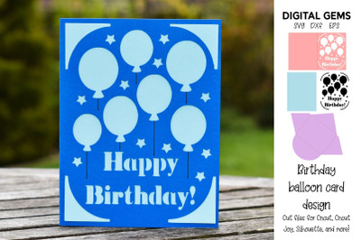 Birthday Balloon Card design
