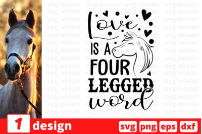 Love is a four legged word SVG Cut File