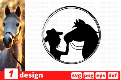 Horse Monogram 3 SVG Cut File