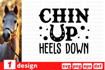 Chin up heels down SVG Cut File