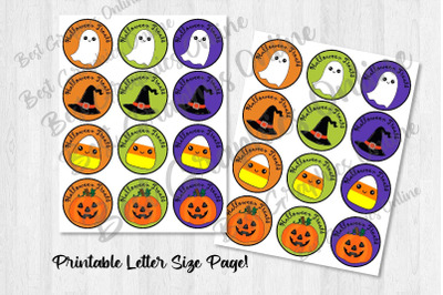 Halloween Ghost Pumpkin Candy Corn Party Favor Stickers
