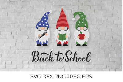 Back to School gnomes. Gnome student.