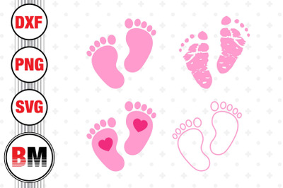 Baby Feet SVG&2C; PNG&2C; DXF Files