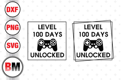 Level 100 Days Unlocked SVG&2C; PNG&2C; DXF Files