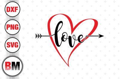 Love Heart SVG&2C; PNG&2C; DXF Files