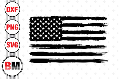 Distressed American Flag SVG, PNG, DXF Files