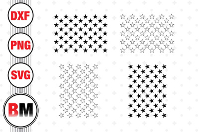 Fifty Star SVG, PNG, DXF Files