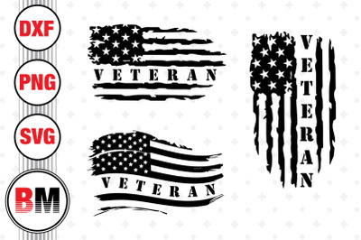 Veteran American Flag SVG, PNG, DXF Files