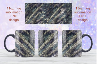 Mug Wrap Sublimation 11 oz &amp; 15 oz PNG Glitter mug design